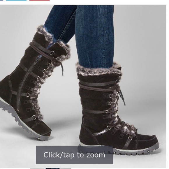 Skechers Shoes - Sketchers boots brown fur lining snow boots 7.5